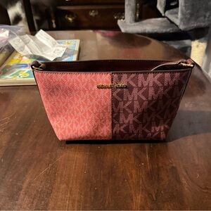 Michael Kors Two-Tone Pink and Burgundy Clutch